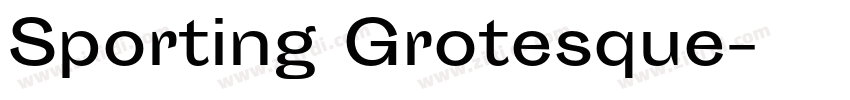 Sporting Grotesque字体转换